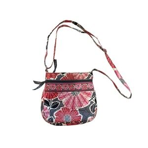 Vera Bradley Women’s Pink and Gray Mini Hipster Crossbody Bag/Purse